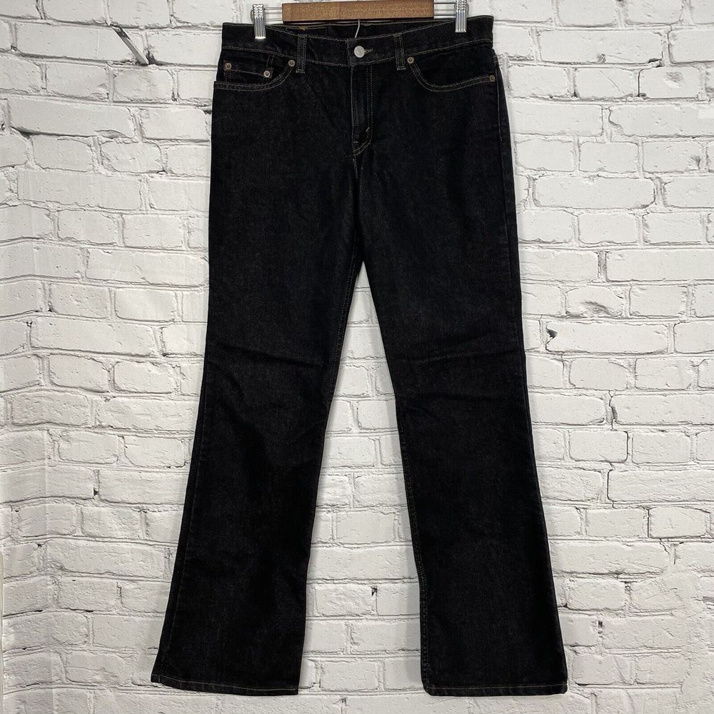 Levi's 518 Vintage SuperLow Boot Cut Jeans Size 9 M JR 2001 Black 32x33 USA Made